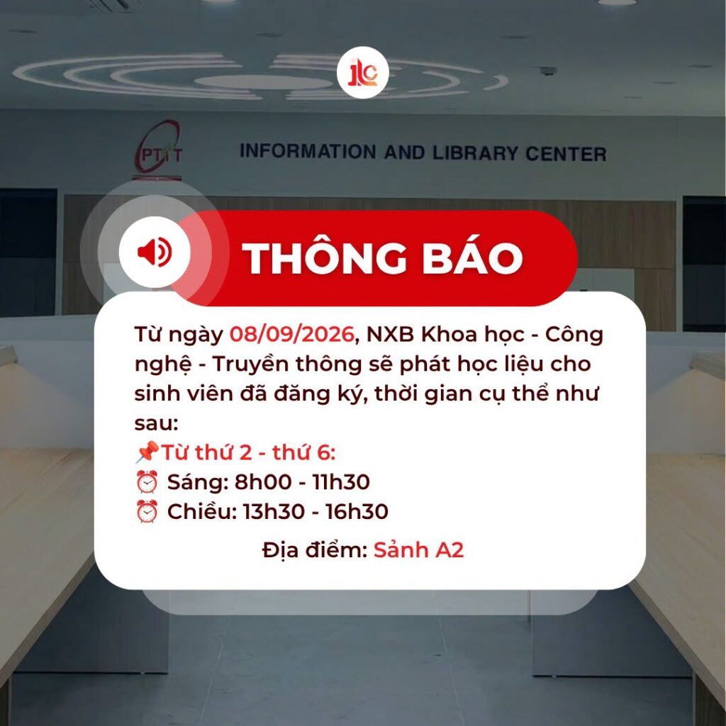 Thông báo về việc phát học liệu cho Sinh viên D26